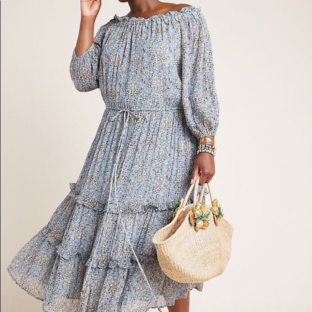 Anthropologie Kira Off Shoulder Peasant Dress 20W